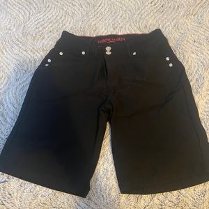 Black jean shorts
